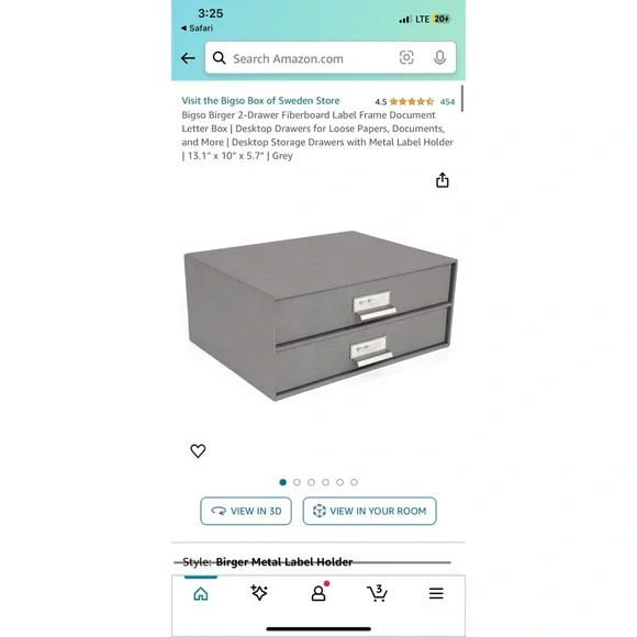 Grey Desktop 2-Drawer Storage - Picture 11 of 12